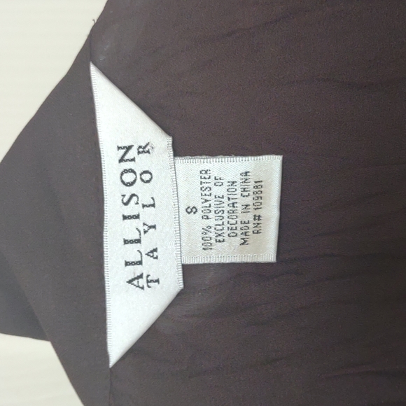 Pristine Allison Taylor brown crinkle blouse size small! - Picture 5 of 6